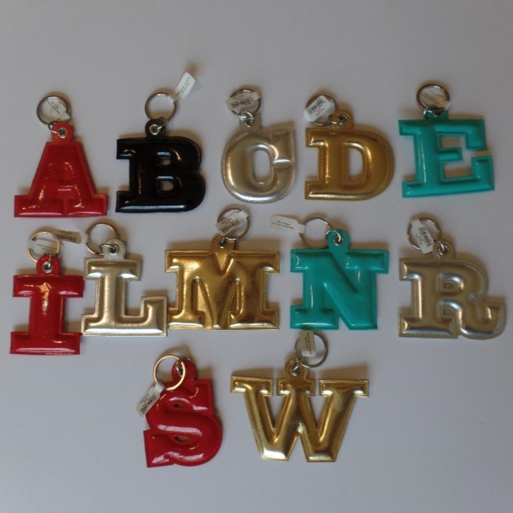Plush Vinyl Initial Letter Alphabet Kechains